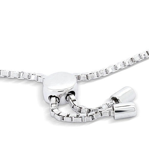 Pulseira de Prata 925 com Pedra Natural Topázio Celeste Cristal