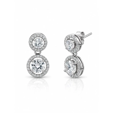 Brinco Balanço com Zircônia Cristal Dupla