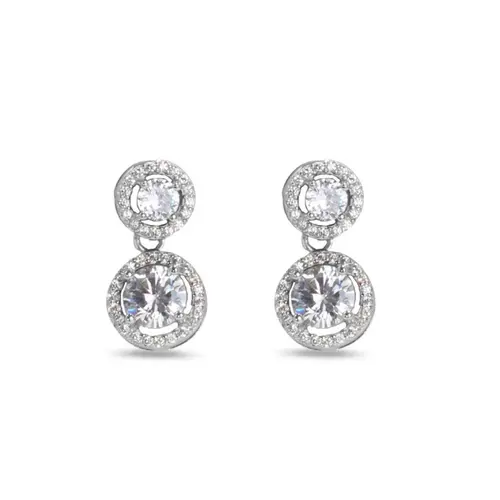 Brinco Balanço com Zircônia Cristal Dupla