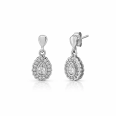 Brinco Balanço com Gota de Zircônia Cristal