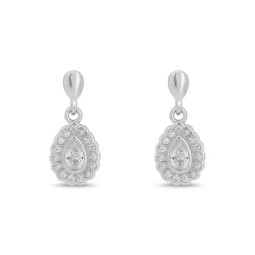 Brinco Balanço com Gota de Zircônia Cristal