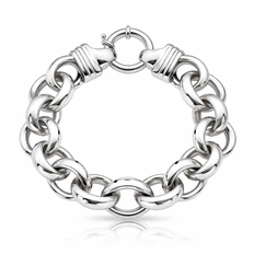 Pulseira de Elos Espelhados em Eletroformação