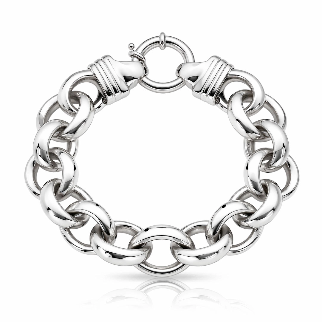 Pulseira de Elos Espelhados em Eletroformação