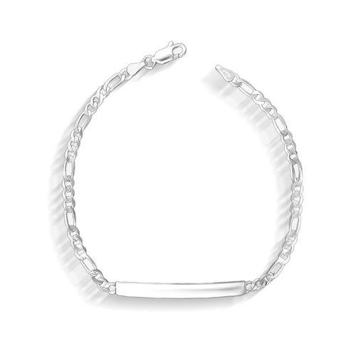 Pulseira Fígaro com Placa Lisa