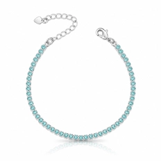 Pulseira Riviera com Zircônia Água Marinha