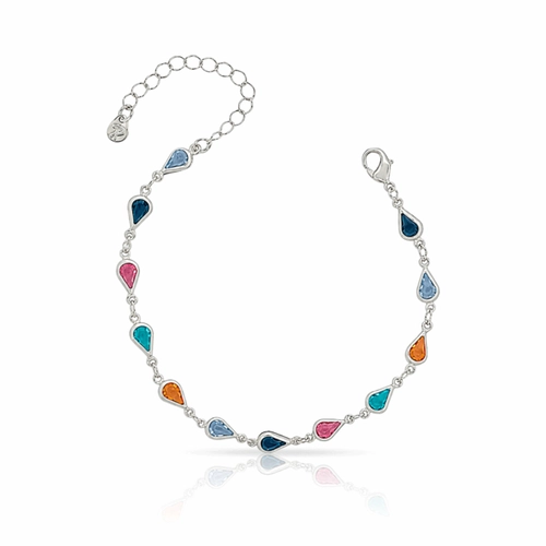 Pulseira com Gotas em Zircônias Coloridas