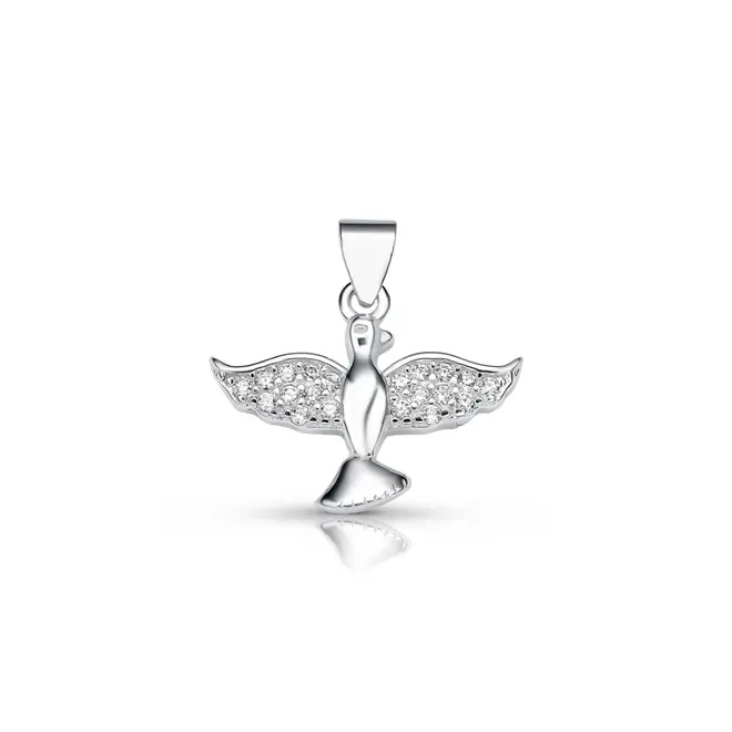 Pingente Espírito Santo com Zircônia Cristal