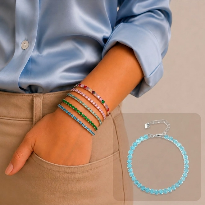 Pulseira Riviera com Zircônia Topázio