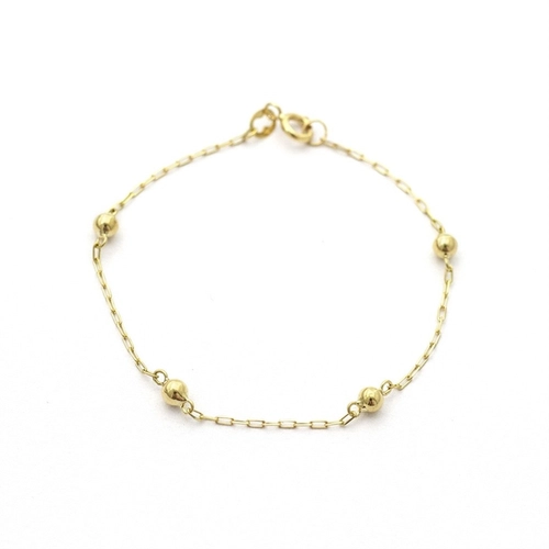 Pulseira de Ouro 18k Baby Gold Esferas 3 MM
