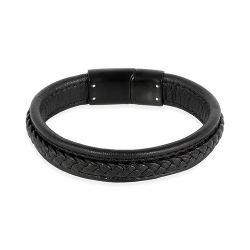 Pulseira com Couro Trançado