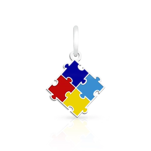Pingente Autismo com Quebra-cabeça