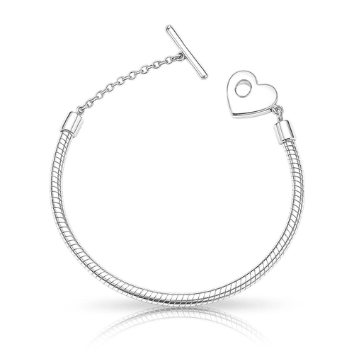 Pulseira para Berloques Conduíte com Fecho de Coração 16 CM